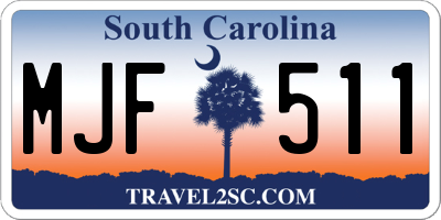SC license plate MJF511
