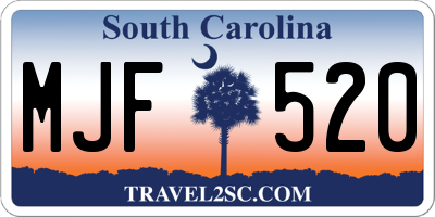 SC license plate MJF520