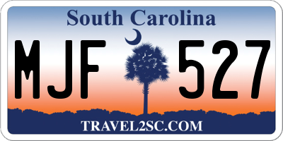 SC license plate MJF527