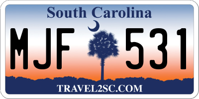 SC license plate MJF531