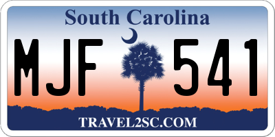 SC license plate MJF541