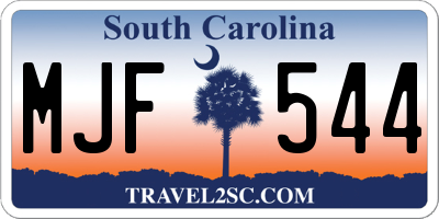 SC license plate MJF544