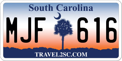 SC license plate MJF616