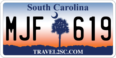 SC license plate MJF619