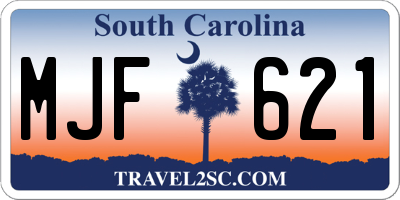 SC license plate MJF621