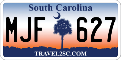 SC license plate MJF627