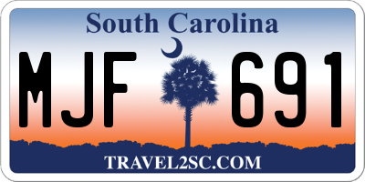 SC license plate MJF691