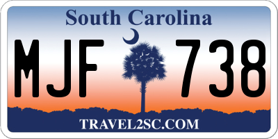SC license plate MJF738