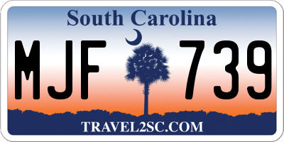 SC license plate MJF739