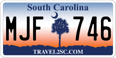 SC license plate MJF746