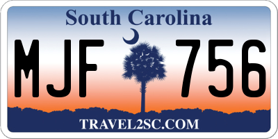 SC license plate MJF756