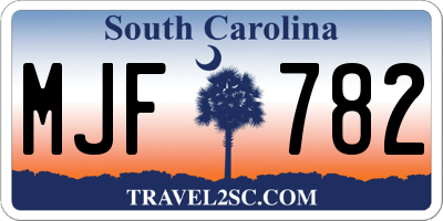 SC license plate MJF782