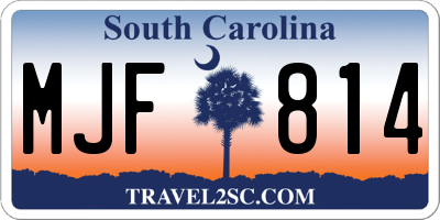 SC license plate MJF814