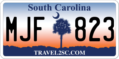 SC license plate MJF823