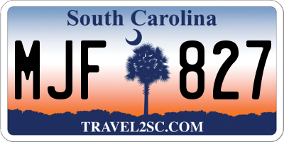 SC license plate MJF827