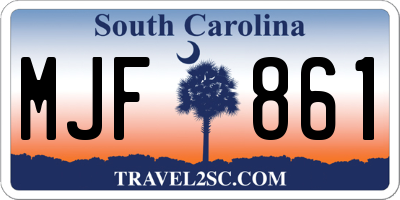 SC license plate MJF861
