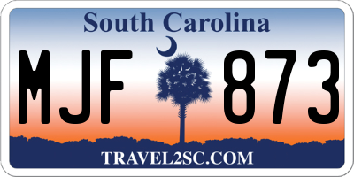 SC license plate MJF873