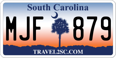 SC license plate MJF879