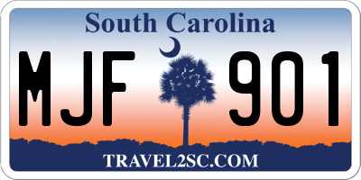 SC license plate MJF901