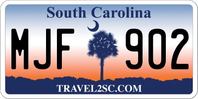 SC license plate MJF902