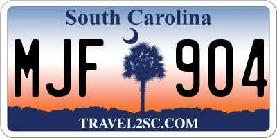 SC license plate MJF904