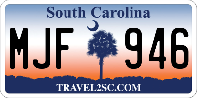 SC license plate MJF946