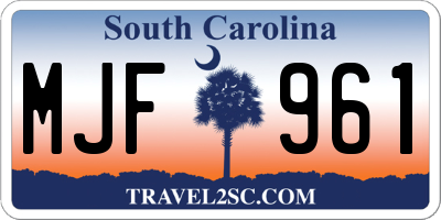 SC license plate MJF961