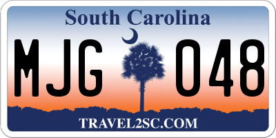 SC license plate MJG048