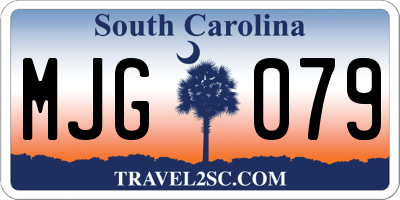 SC license plate MJG079