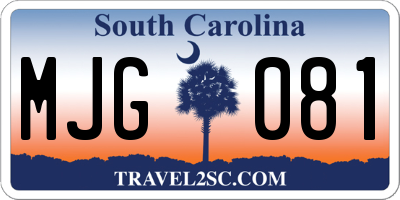 SC license plate MJG081