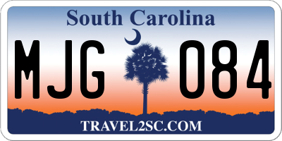 SC license plate MJG084