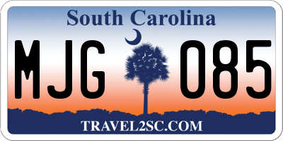SC license plate MJG085