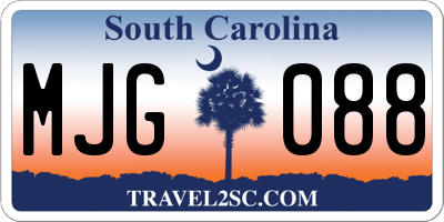 SC license plate MJG088