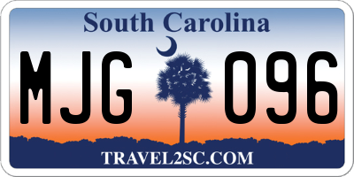 SC license plate MJG096