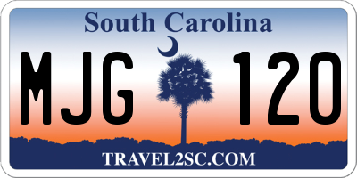 SC license plate MJG120