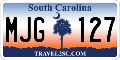 SC license plate MJG127