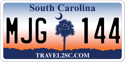SC license plate MJG144