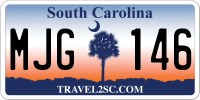 SC license plate MJG146