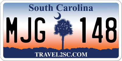 SC license plate MJG148