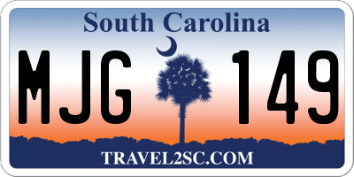 SC license plate MJG149