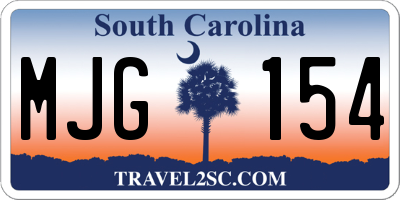 SC license plate MJG154