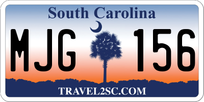 SC license plate MJG156