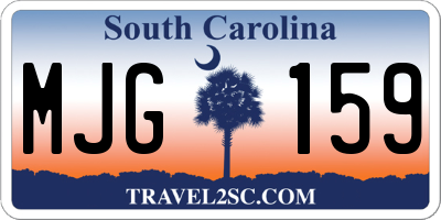 SC license plate MJG159