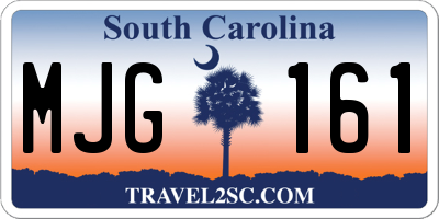 SC license plate MJG161