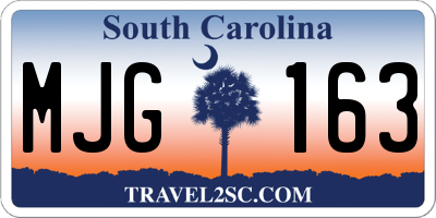 SC license plate MJG163