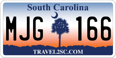 SC license plate MJG166