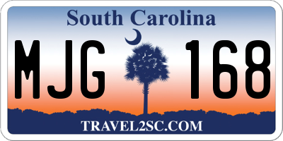SC license plate MJG168