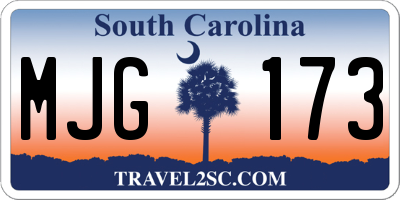SC license plate MJG173