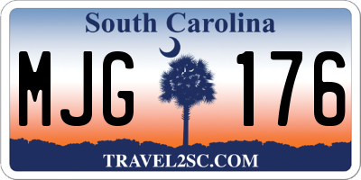 SC license plate MJG176