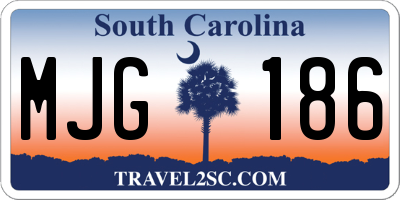 SC license plate MJG186